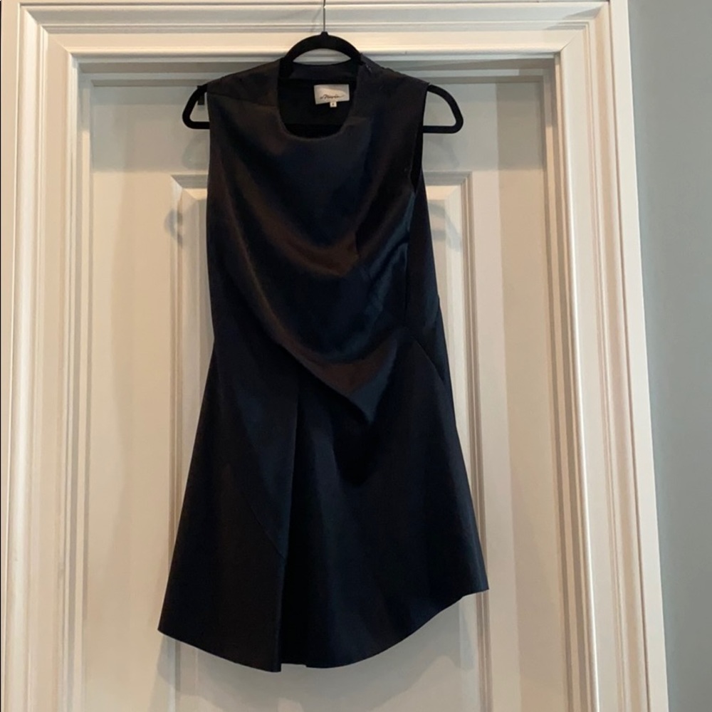 3.1 Phillip Lim Women's Navy Curved Yoke Dress